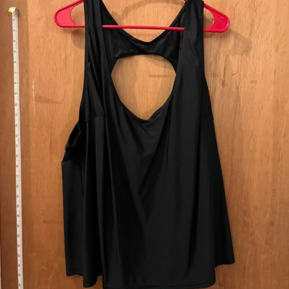 Size 22W - Holipick - Black Swim Tank Top